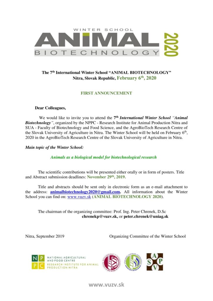 Animal Biotechnology 2020